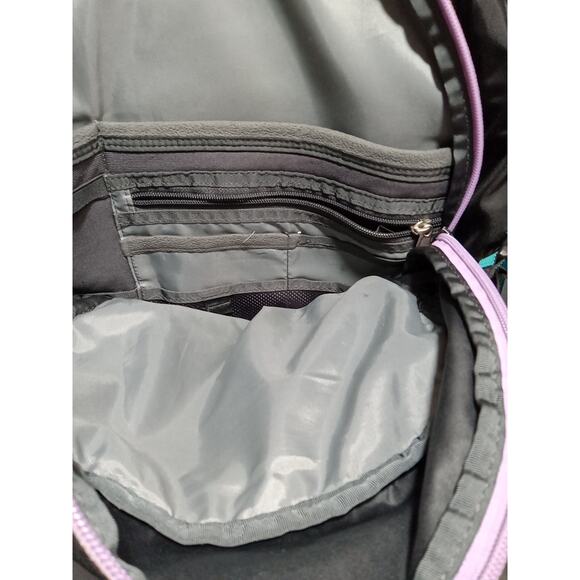 The North Face Borealis Backpack Hiking, Camping, School, Work Black Teal Purple - Picture 10 of 14